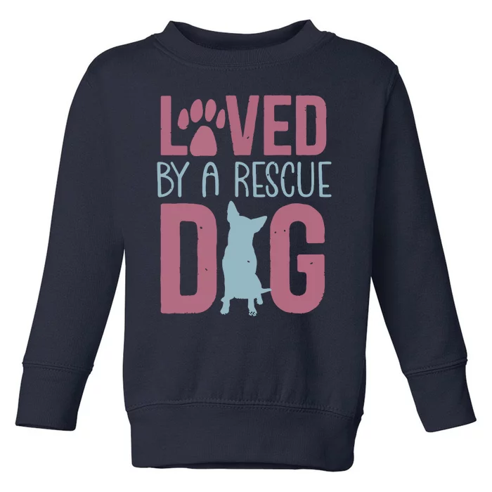 Rescue Dog Animal Adoption Rescue Dog Foster Lover Toddler Sweatshirt