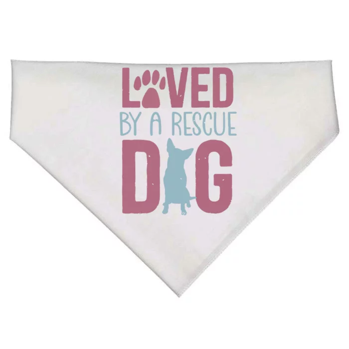 Rescue Dog Animal Adoption Rescue Dog Foster Lover USA-Made Doggie Bandana