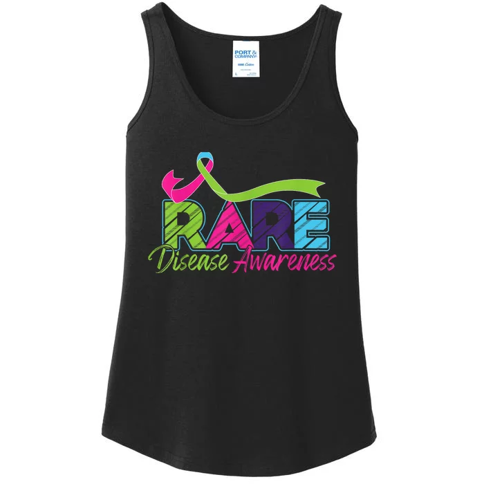 Rare Disease Awareness Rare Disease Day Warriors 2024 Ladies Essential Tank