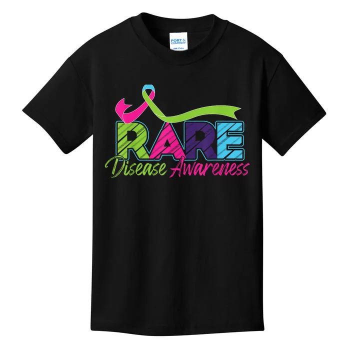 Rare Disease Awareness Rare Disease Day Warriors 2024 Kids T-Shirt