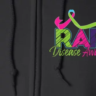 Rare Disease Awareness Rare Disease Day Warriors 2024 Full Zip Hoodie