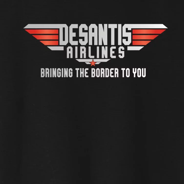 Ron DeSantis Airlines Top DeSantis Airlines Funny Meme Women's Crop Top Tee