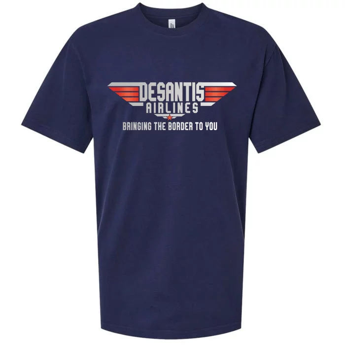 Ron DeSantis Airlines Top DeSantis Airlines Funny Meme Sueded Cloud Jersey T-Shirt