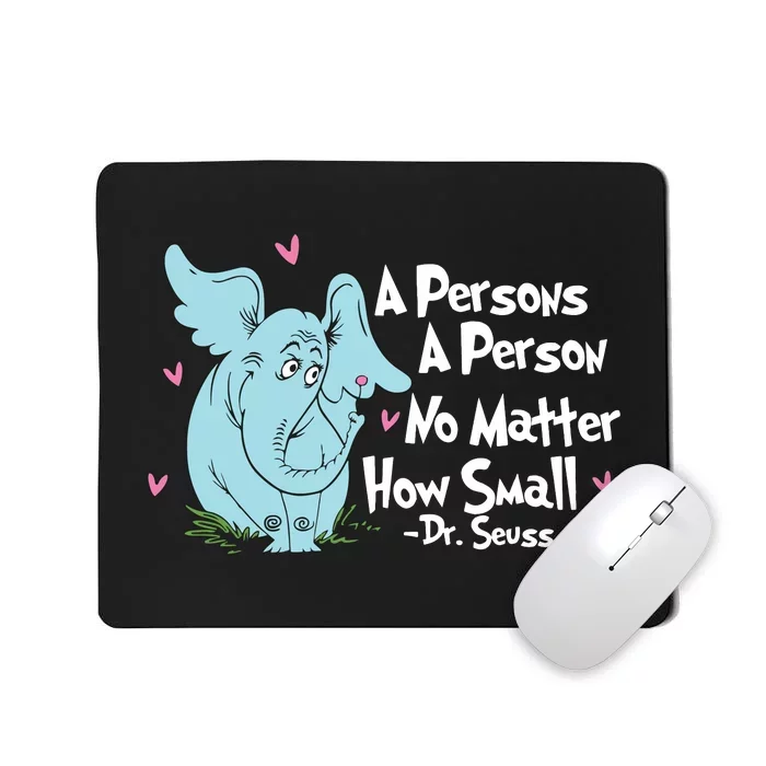 Reading Day A Persons A Person No Matter How Small Funny Teacher Mousepad