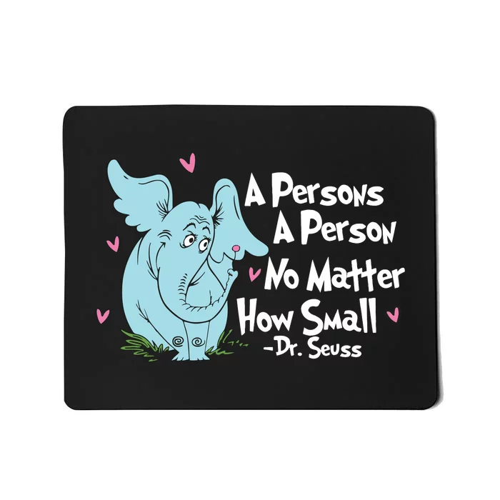 Reading Day A Persons A Person No Matter How Small Funny Teacher Mousepad