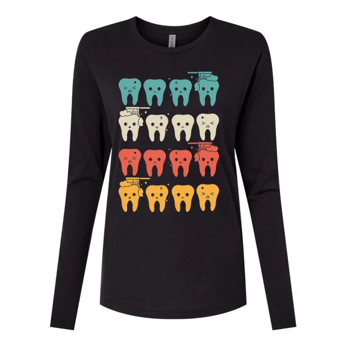 Retro Dental Assistant Womens Cotton Relaxed Long Sleeve T-Shirt