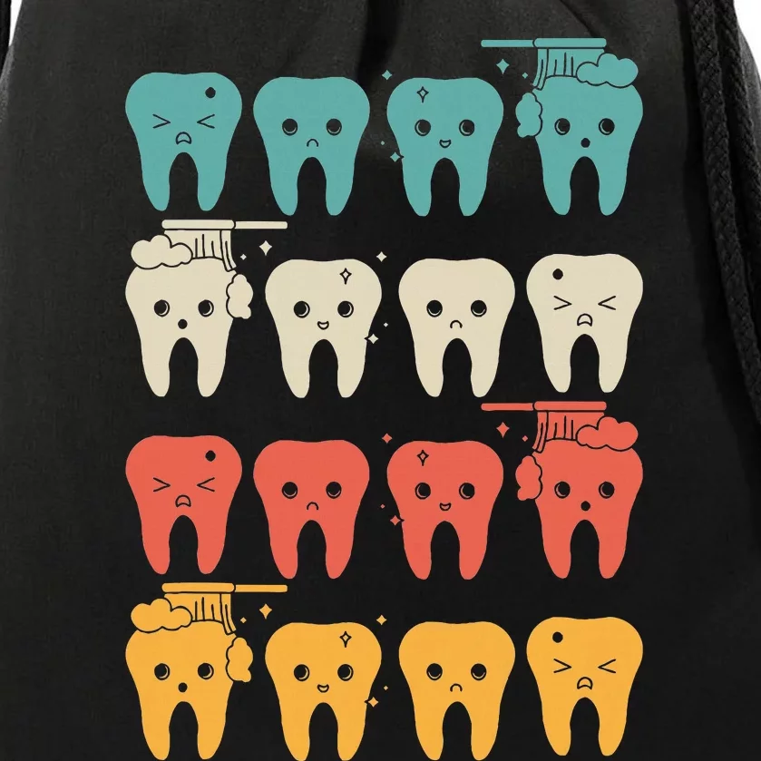 Retro Dental Assistant Drawstring Bag