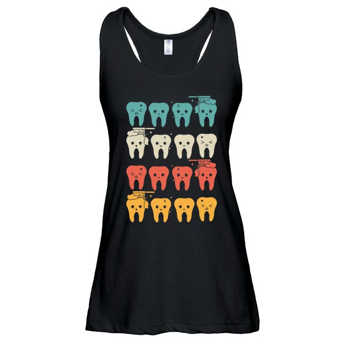 Retro Dental Assistant Ladies Essential Flowy Tank