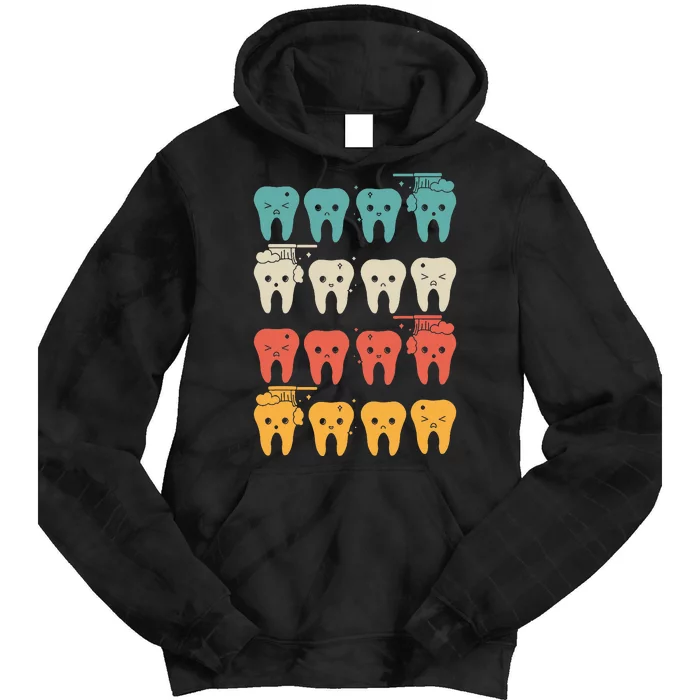 Retro Dental Assistant Tie Dye Hoodie