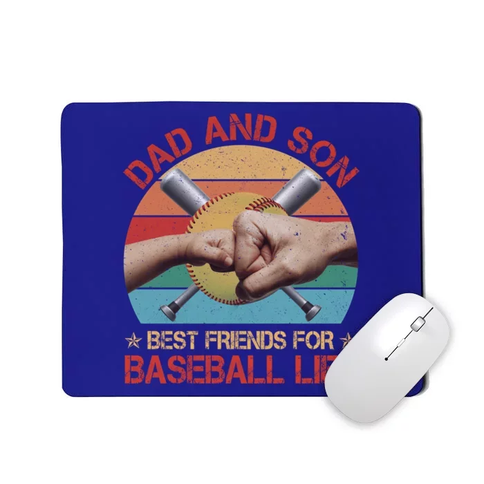 Retro Dad And Son Best Friends For Softball Life Fathers Day Funny Gift Mousepad