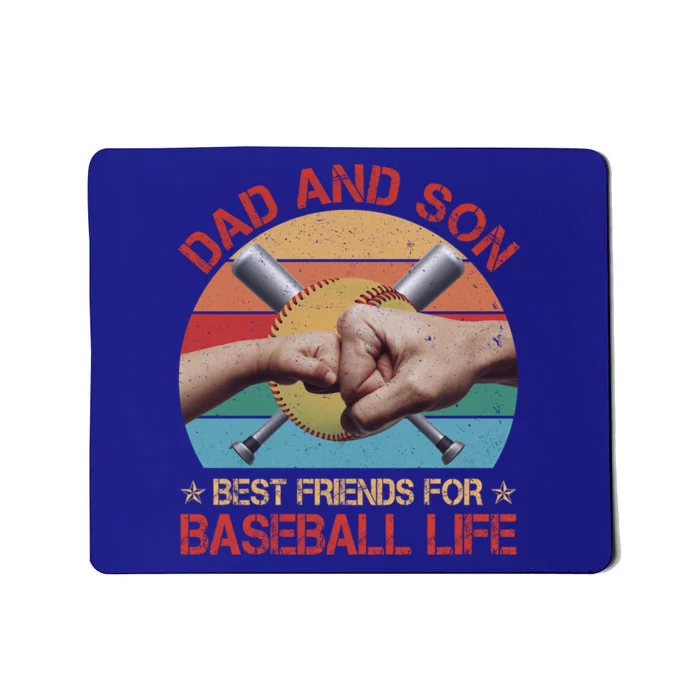 Retro Dad And Son Best Friends For Softball Life Fathers Day Funny Gift Mousepad