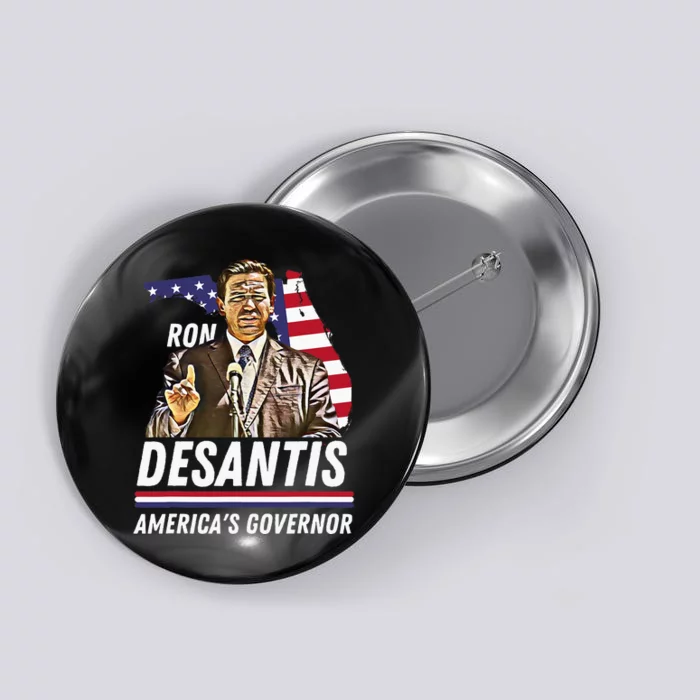 Ron Desantis AmericaS Governor Florida Us Flag Button