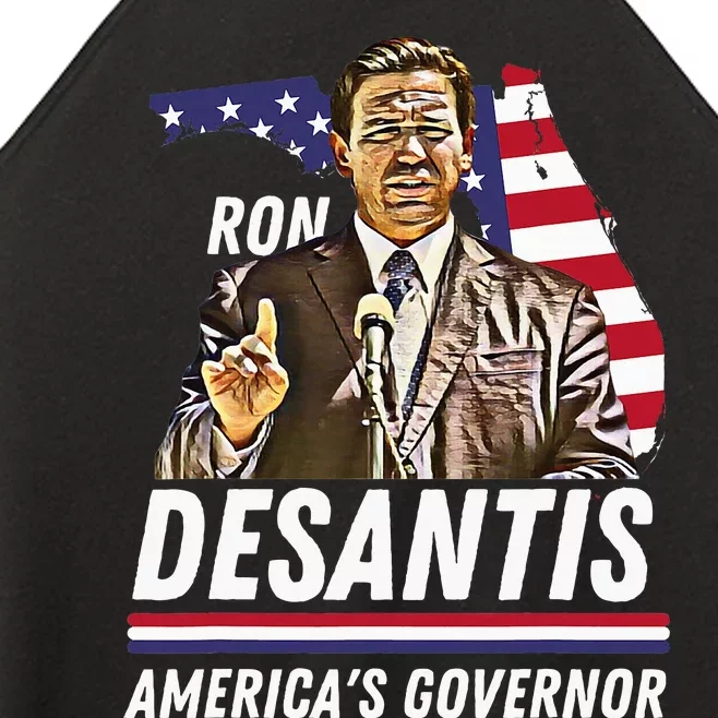 Ron Desantis AmericaS Governor Florida Us Flag Women’s Perfect Tri Rocker Tank