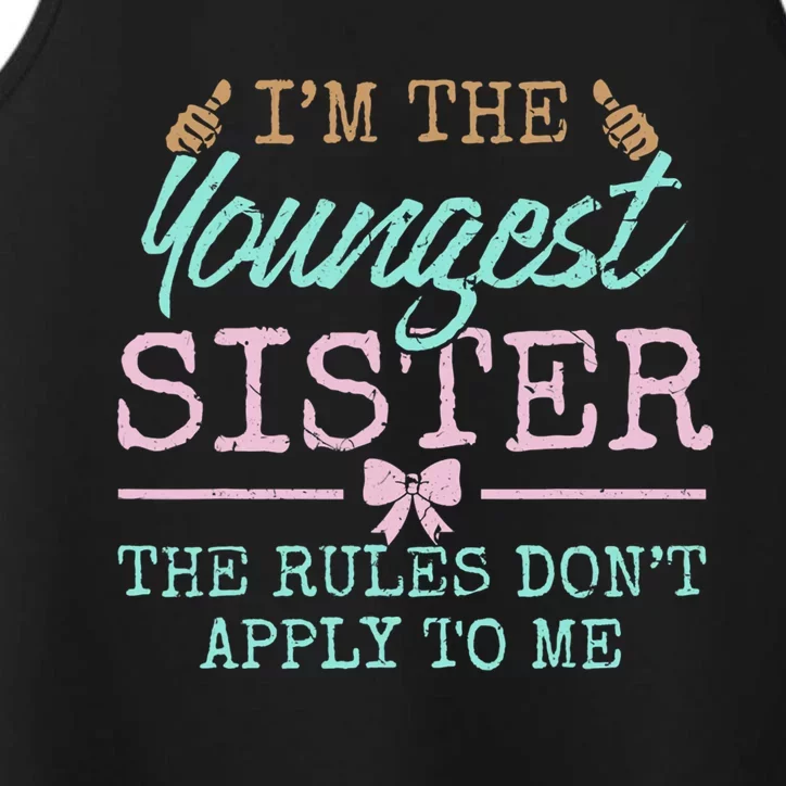 Rules Don't Apply To Me Youngest Adult 3 Sisters Matching Gift Performance Tank