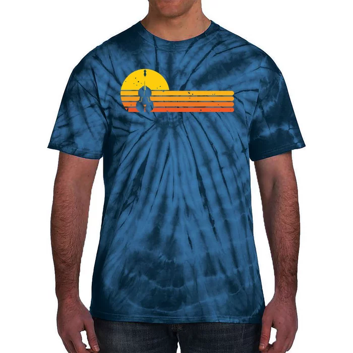 Retro Double Bass Jazz Instruments Music Tie-Dye T-Shirt