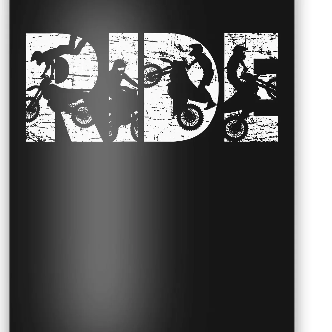 Ride Dirt Bike Rider Motocross Enduro Dirt Biking Poster