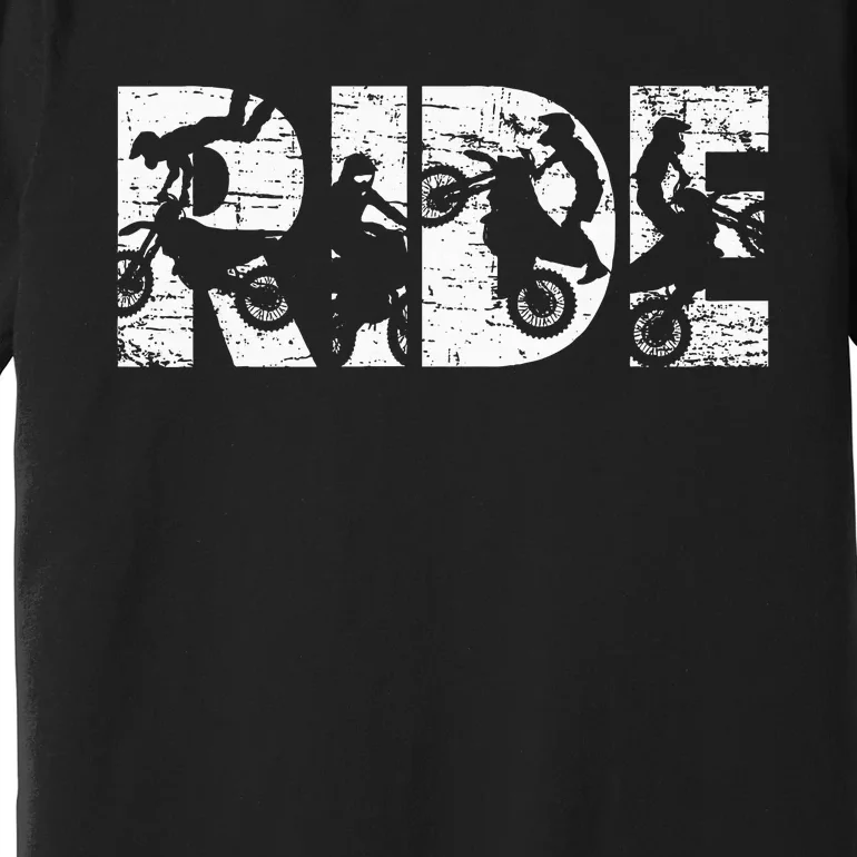 Ride Dirt Bike Rider Motocross Enduro Dirt Biking Premium T-Shirt