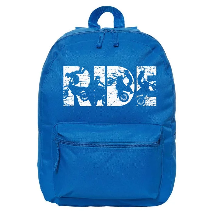 Ride Dirt Bike Rider Motocross Enduro Dirt Biking 16 in Basic Backpack