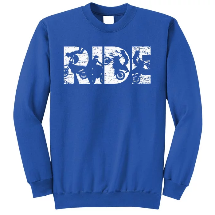 Ride Dirt Bike Rider Motocross Enduro Dirt Biking Tall Sweatshirt