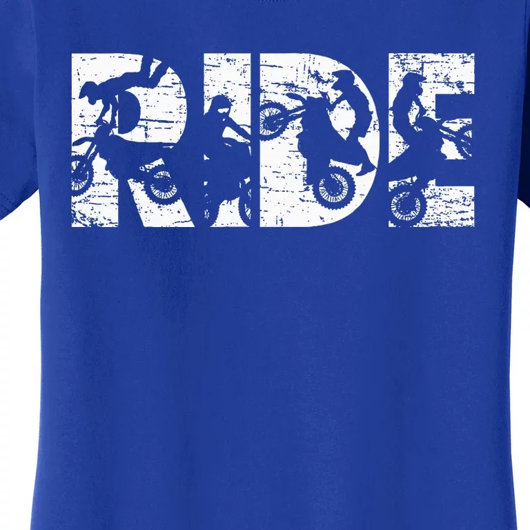 Ride Dirt Bike Rider Motocross Enduro Dirt Biking Women's T-Shirt