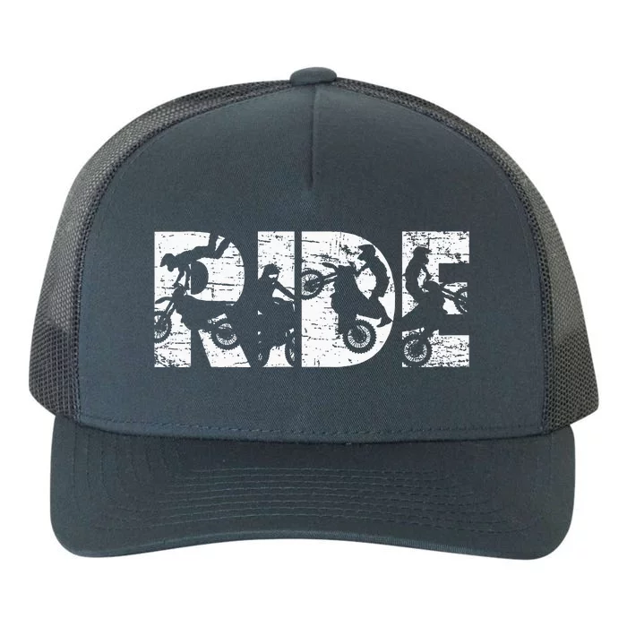 Ride Dirt Bike Rider Motocross Enduro Dirt Biking Yupoong Adult 5-Panel Trucker Hat