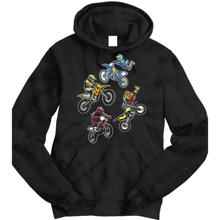 Retro Dirt Bike Motocross Tie Dye Hoodie