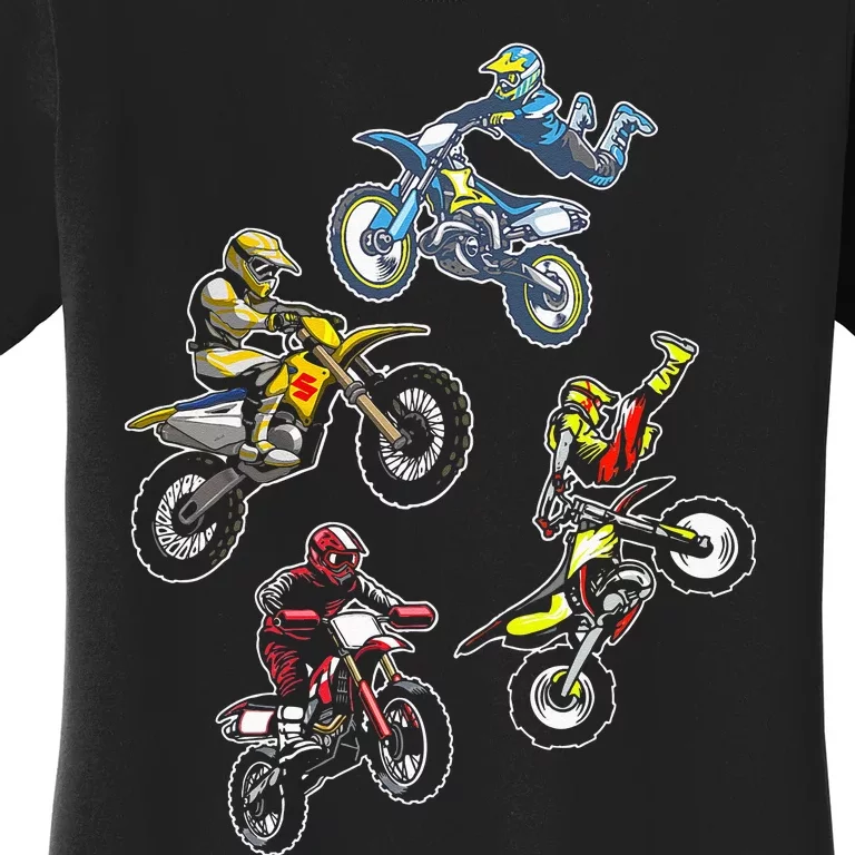 Retro Dirt Bike Motocross Women's T-Shirt