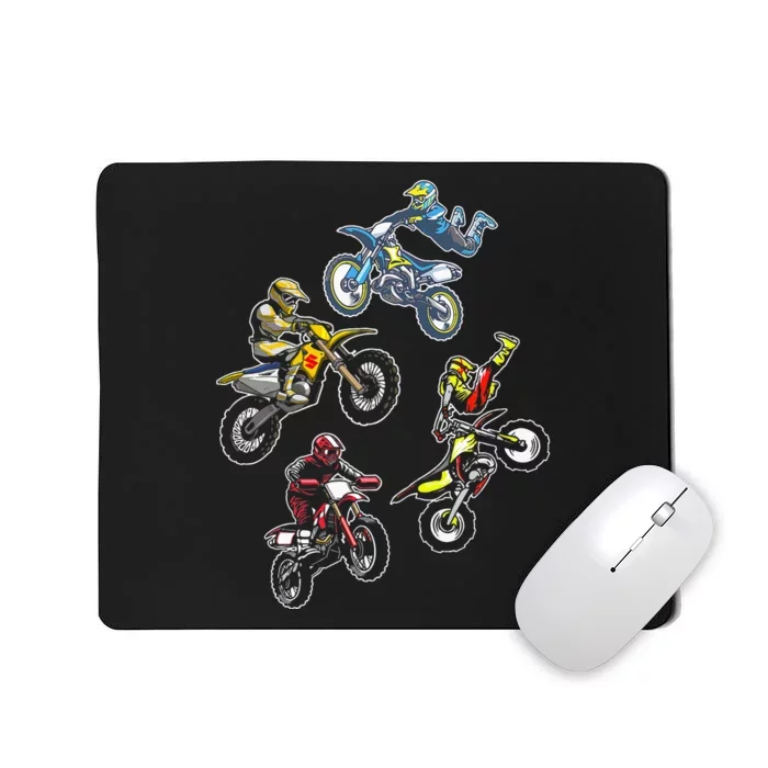 Retro Dirt Bike Motocross Mousepad