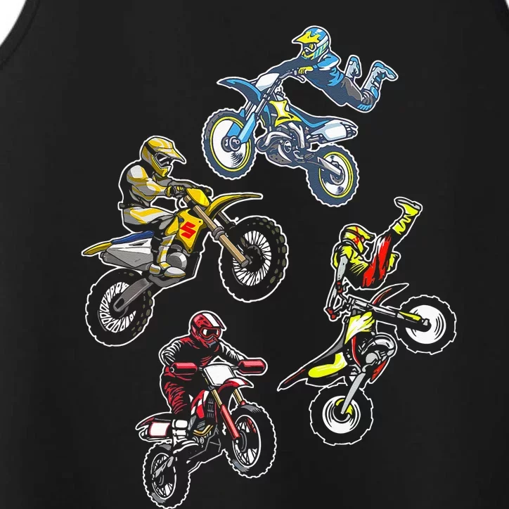 Retro Dirt Bike Motocross Performance Tank