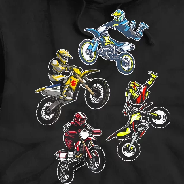 Retro Dirt Bike Motocross Tie Dye Hoodie