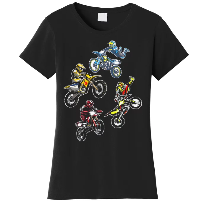 Retro Dirt Bike Motocross Women's T-Shirt