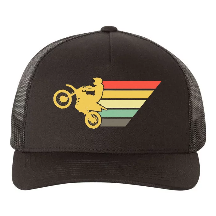 Retro Dirt Bike Rider Vintage MX Motocross Supercross Yupoong Adult 5-Panel Trucker Hat