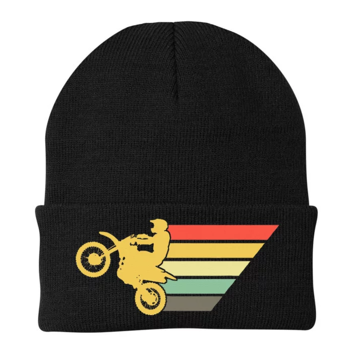 Retro Dirt Bike Rider Vintage MX Motocross Supercross Knit Cap Winter Beanie