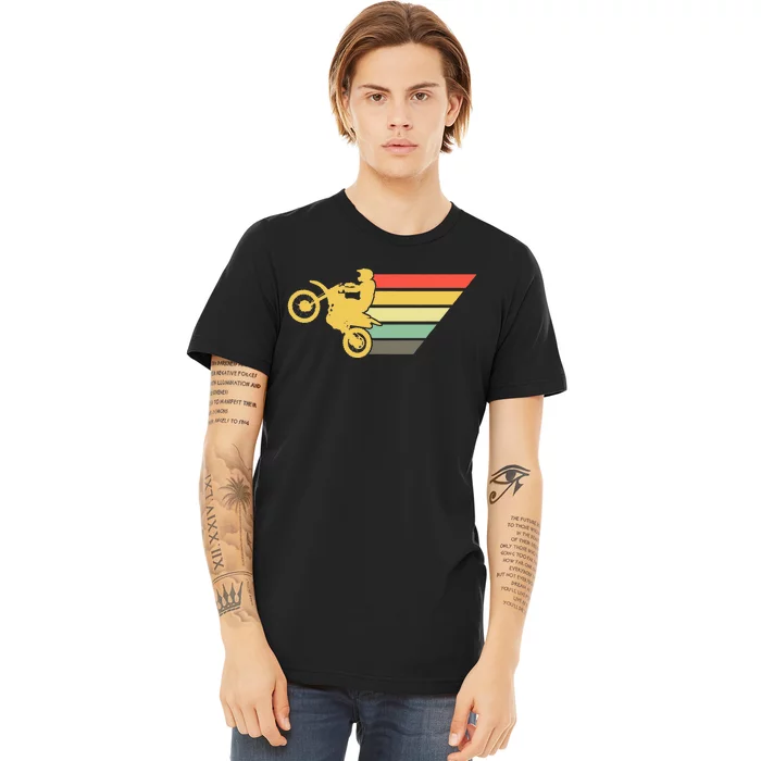 Retro Dirt Bike Rider Vintage MX Motocross Supercross Premium T-Shirt