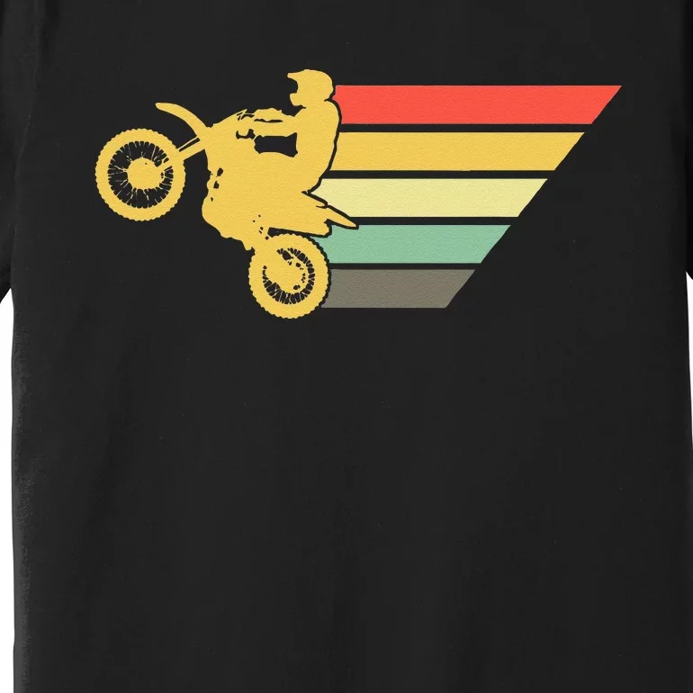 Retro Dirt Bike Rider Vintage MX Motocross Supercross Premium T-Shirt