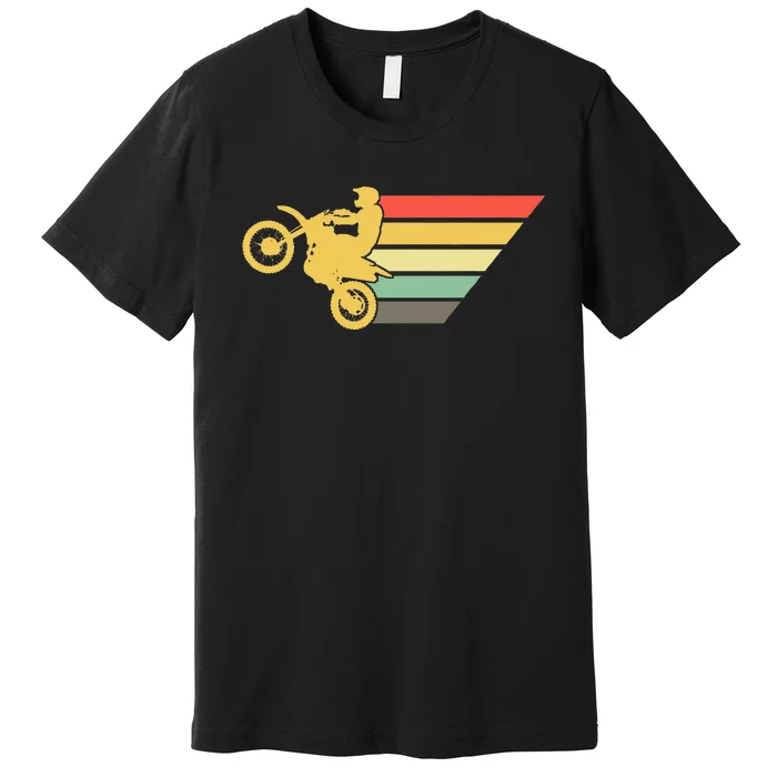 Retro Dirt Bike Rider Vintage MX Motocross Supercross Premium T-Shirt