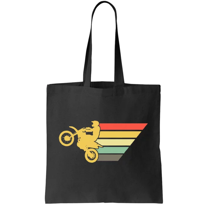 Retro Dirt Bike Rider Vintage MX Motocross Supercross Tote Bag