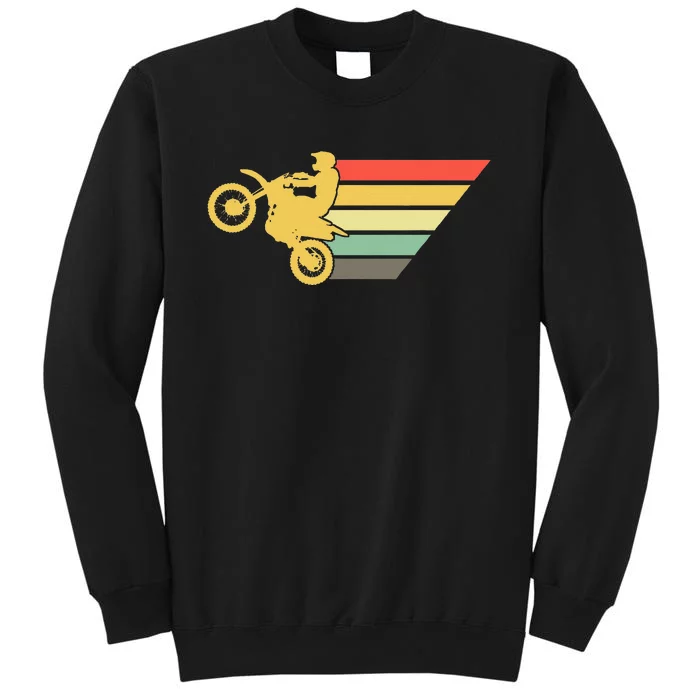 Retro Dirt Bike Rider Vintage MX Motocross Supercross Tall Sweatshirt