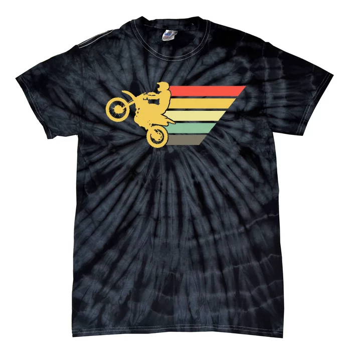 Retro Dirt Bike Rider Vintage MX Motocross Supercross Tie-Dye T-Shirt