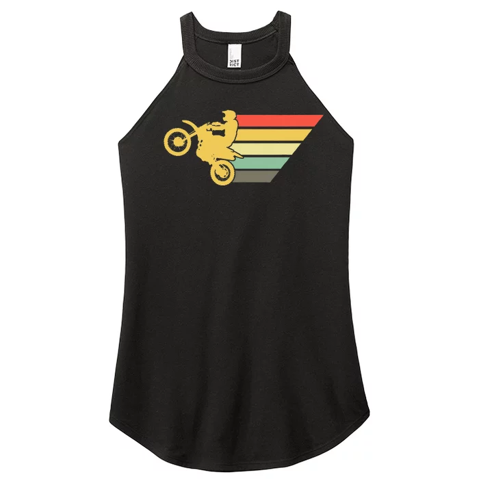 Retro Dirt Bike Rider Vintage MX Motocross Supercross Women’s Perfect Tri Rocker Tank