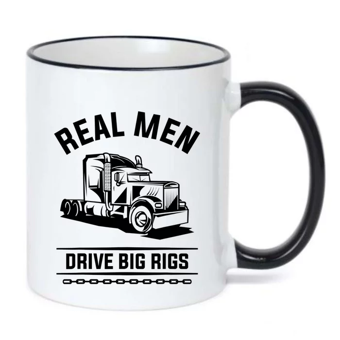 Real Drive Big Rigs For A Trucker Gift Black Color Changing Mug