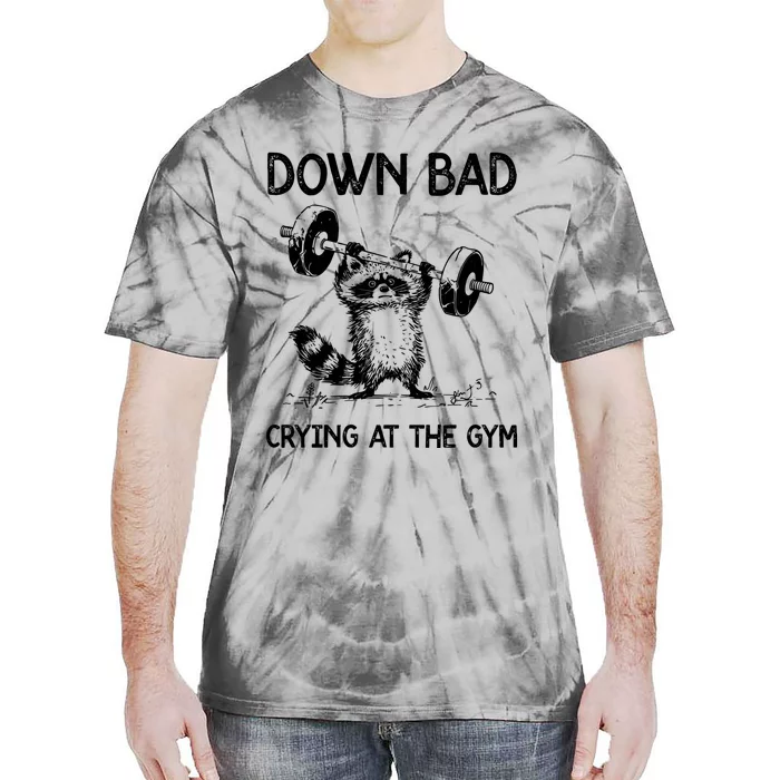 Racoon Down Bad Crying At The Gym Ttpd Tie-Dye T-Shirt