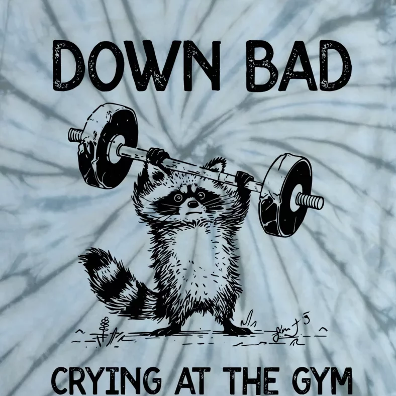 Racoon Down Bad Crying At The Gym Ttpd Tie-Dye T-Shirt