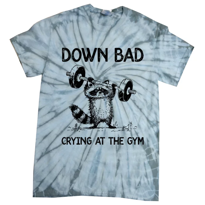 Racoon Down Bad Crying At The Gym Ttpd Tie-Dye T-Shirt