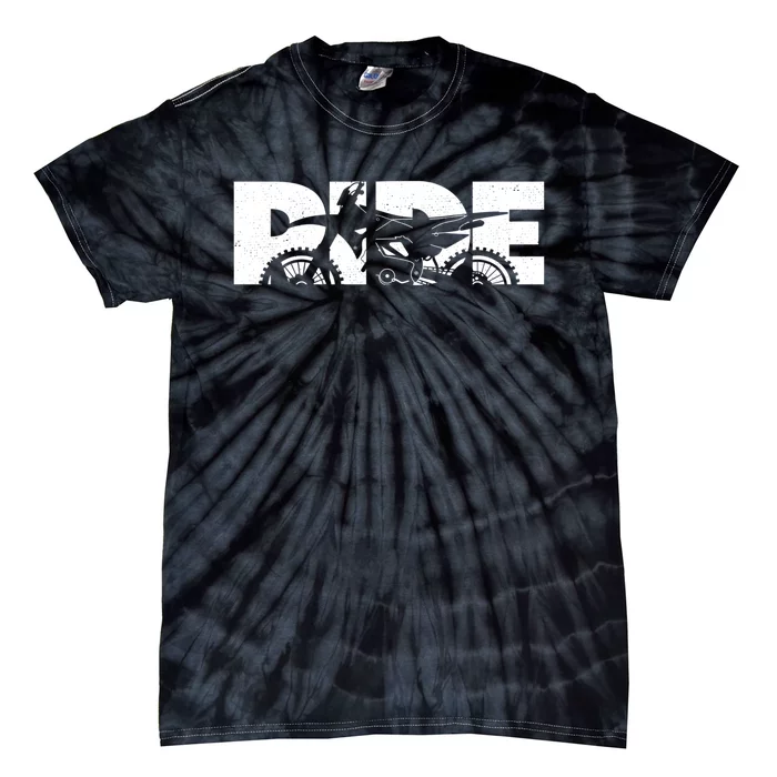 Ride Dirt Bike Motocross Apparel Cool Gift Motocross Dirt Bike Gift Tie-Dye T-Shirt