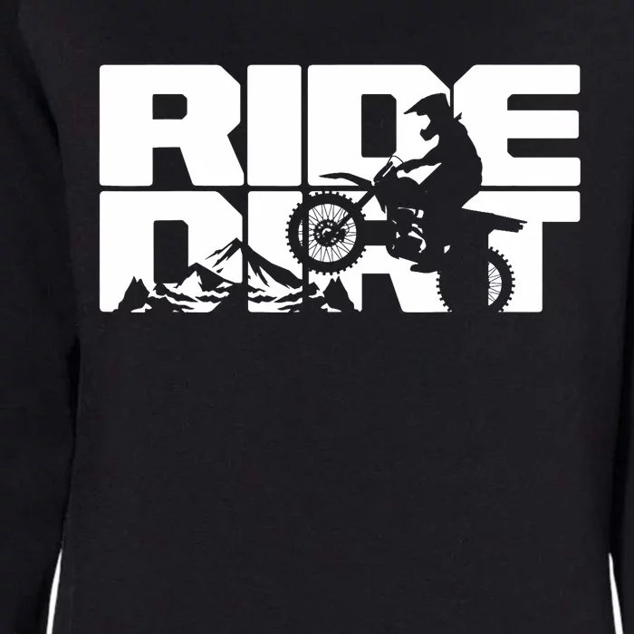 Ride Dirt Bike Motocross Graphic - Motocross Womens California Wash Sweatshirt