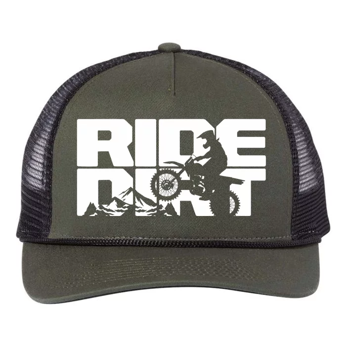 Ride Dirt Bike Motocross Graphic - Motocross Retro Rope Trucker Hat Cap