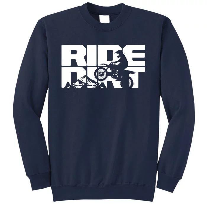 Ride Dirt Bike Motocross Graphic - Motocross Tall Sweatshirt