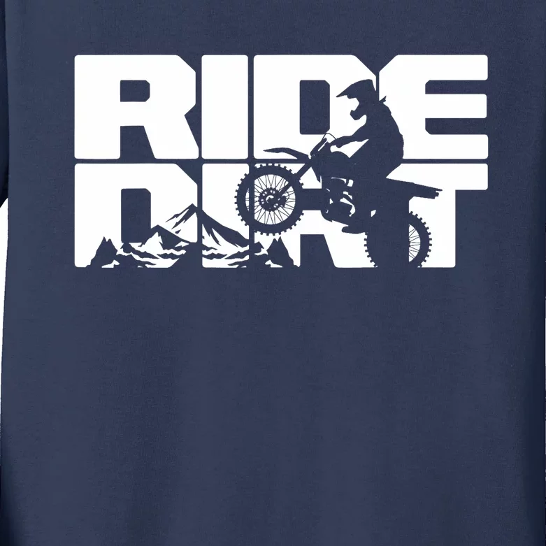 Ride Dirt Bike Motocross Graphic - Motocross Kids Long Sleeve Shirt