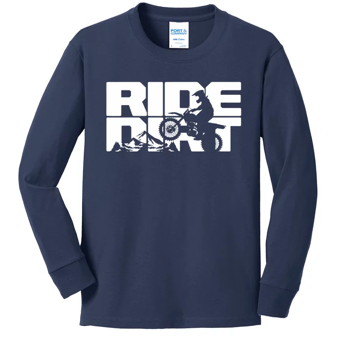 Ride Dirt Bike Motocross Graphic - Motocross Kids Long Sleeve Shirt